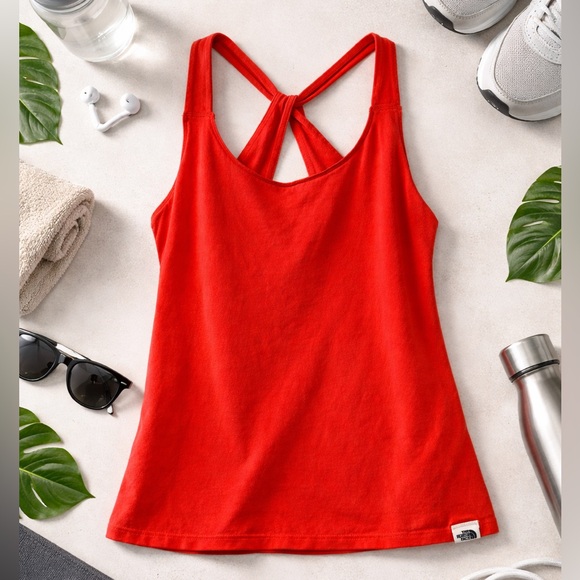 The North Face Tops - The North Face Women’s Medium Red Racerback Tank Top Athletic Workout